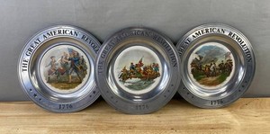 Vintage Great American Revolution Commemorative Plates, 3 Total&nbspK