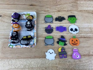 Halloween Straw Covers, 6 Total & Halloween Magnets, 12 Total  - Brand New