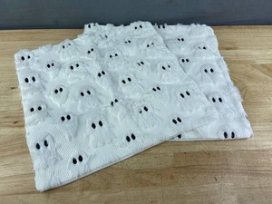 Ghost Throw Pillow Covers 17.5 Square, White, 2 Total - Brand New