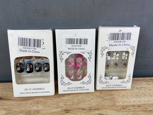 Halloween Ghost and Pumpkin Press-On Nails, 3 Packs - Brand New