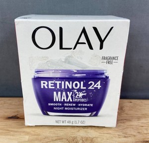 Olay Retinol 24 MAX Fragrance-Free Night Moisturizer 1.7 Oz - Brand New