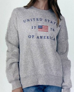 Mighty Fine Womens 1776 Sweatshirt Gray Size XL - Brand New
