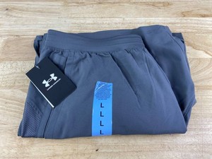 Under Armour Launch Mens Lined Running Shorts Size L, Grey - Brand New