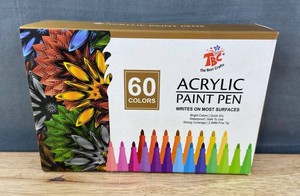 TBC 60-Color Acrylic Paint Pen Set - Brand New
