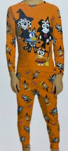 Bluey 2-Piece Halloween Pajamas, Orange, Youth Size 4 - Brand New