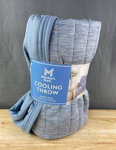 Members Mark Cooling Throw Blanket 60 x 70, Light Blue - Brand New
