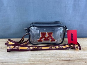 FOCO Minnesota Gophers Clear Adjustable Crossbody Bag, 8.5 x 6 - Brand New