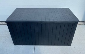 Keter 170 Gallon Resin Deck Box, Large Indoor & Outdoor Storage