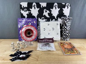 Halloween Decor - Ghost Throw Pillow Covers, 3D Bat, Stickers, Spider Web, Eyeball, Etc. - Brand New