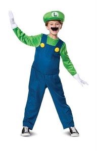 Nintendo Super Mario Brothers Luigi Costume Kids L - Brand New