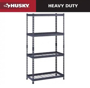 Husky 4-Shelf Metal Heavy-Duty Adjustable Storage Shelving Unit in Black, $169 Retail - Brand New