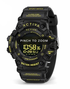 Activa Summit X Invicta Unisex Digital Black Watch - 50mm - Brand New