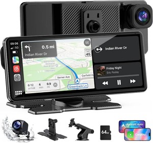 Toguardgo 6.86 CarPlay Screen with Dual Dash Cam