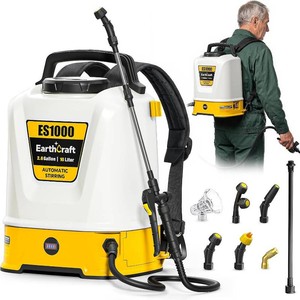Earthcraft 2.6 Gallon Battery Powered Backpack Sprayer