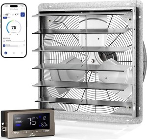 iLiving 24 Smart Wall Mounted Shutter Exhaust Fan