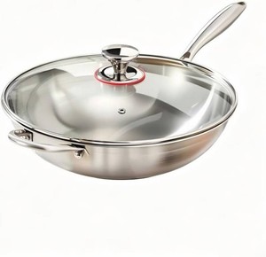 Davnjcka Stainless Steel 316 Wok Pan with Lid
