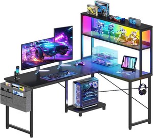 Coleshome L-Shaped GamingOffice Desk