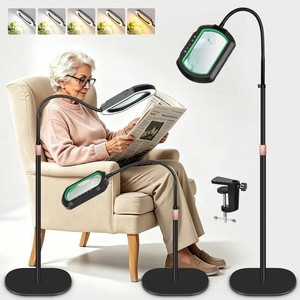 Nueyio 12 X 30 Gooseneck Floor Magnifying Glass with Light