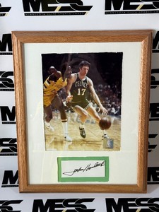 John Havlicek Autograph Framed w Photo - Boston Celtics Basketball