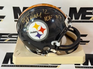 John Stallworth Autographed w HOF Iscription Pittsburgh Steelers Mini Football Helmet