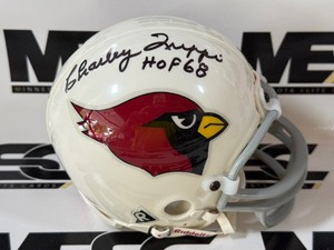 Charley Trippi Autograph w HOF Inscription Arizona Cardinals Mini Football Helmet