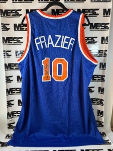 Walt Frazier Autographed w Inscriptions New York Knicks Reebok Hardwood Classics Basketball Jersey Size 2XL