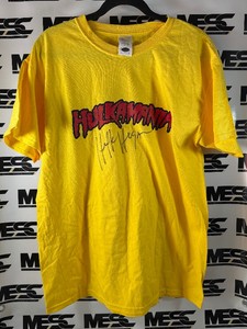 Hulk Hogan Autograph w Schwartz Authenticity T-Shiert Size Large