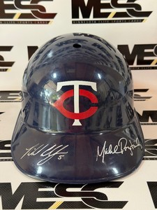 Michael Cuddyer and Michael Restrovich Autographed Minnesota Twins Baseball Batting Helmet