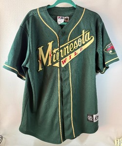 Minnesota Wild Hockey baseball Jersey Majectic Size Large