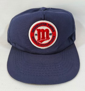 Minnesota Twins 1987 World Champions Vintage Snapback Hat With Tags