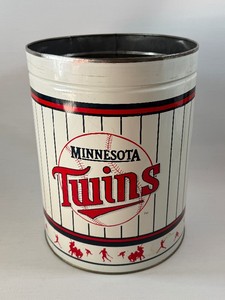 Minnesota Twins Tin Popcorn Can