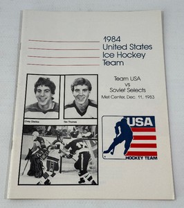 1984 United States Olympic Hockey Team vs. Soviet Selects Program December 11, 1983