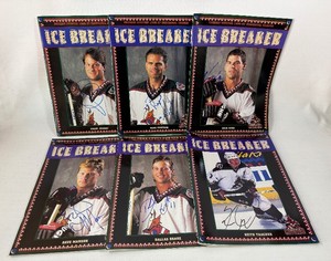 (6) Autographed Arizona Coyotes Innaugural Season Programs w Keith Tkachuk and More