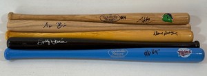 (5) Autographed Mini Bats of Unknown Players - Likely Minnesota Twins, Aaron Hicks and More