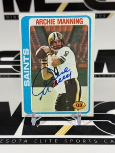 Archie Manning Auto On-Card 1978 Topps #173 Vintage Football Card