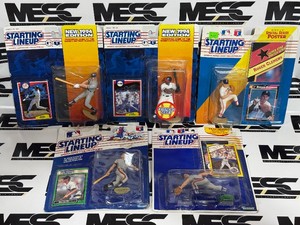 (5) Starting Lineup Baseball Figures - Wade Boggs, Fred McGriff, Roger Clemens, Gregg Jeffries, Will Clark