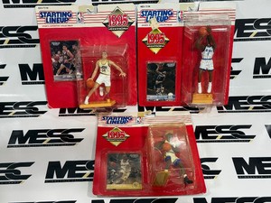 (3) Basketball Starting Lineup Figures - Latrell Spreewell, Jeff Hornacek, Anfernee Penny Hardaway