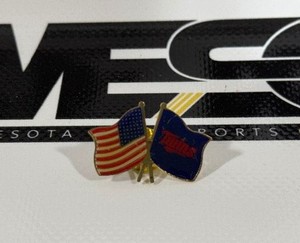 Minneosta Twins and Unite States Flag Pin