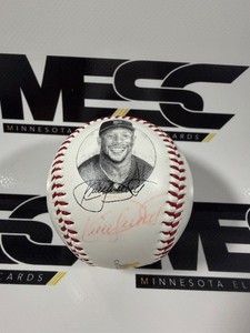 Kirby Puckett Autograph w PSA Authenticity Career Stat Baseball - Minnesota Twins