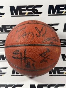 2011 Miami Heat Team Autographed Spalding Stern NBA Basketball