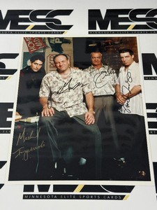 The Sopranos Cast Autographed Photo - Imperioli, Gandolphoni, Sirico, Van Zandt w Authenticity