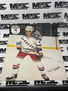 Ron Grescgner Autographed Vintage New York Rangers Hockey Poster