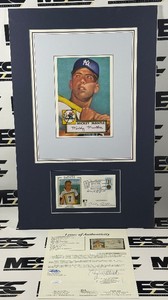 Mickey Mantle Autograph w/ Full JSA Letter of Authenticity Signed Cache from 1991 East Coast National Card Show Custom Matted  with Baseball Photo