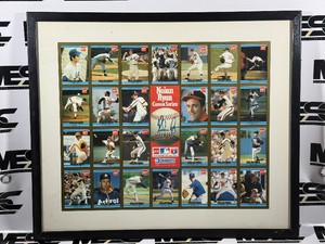 Nolan Ryan Autographed 1992 Donruss Coca Cola Career Series Baseball Card Set Framed