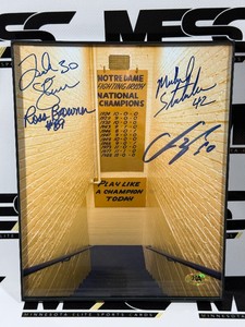4x Notre Dame Football Autograph Photo w Authenticity