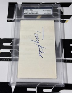 Tony Kubek Autograph Index Card w PSADNA Authentication Slab - Baseball