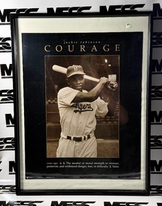 Jackie Robinson Framed Baseball Print
