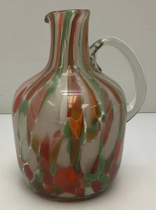Unique Hand-Blown Ashland Glass Pitcher 8,5 Tall