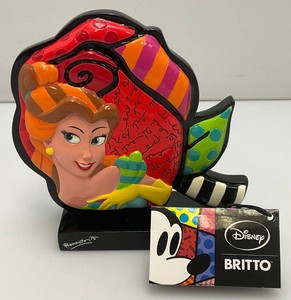 Highly Collectible Ensco Disney Romero Britto Belle & Rose Figurine 5" Beauty And The Beast  (New Old Stock With Tag)