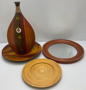 Misc. Wooden Decorative Large Plates And More